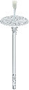 Isolatieplug PP, metalen pin, LMX 8 x 195 mm per 200