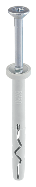 NY hammer-in plug with collar, SMNKC 6 x 40 mm. per 200