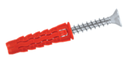 Universele plug met verzonken schroef, plug 10 x 50, schroef 6 x 60 mm per 25