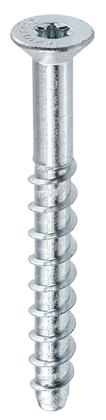 Vis à béton tête noyée zinguée  12,5 x 110 par 50