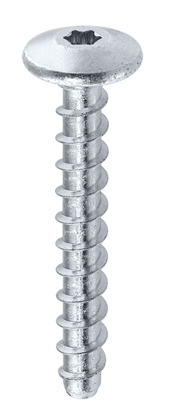 Vis à béton  avec tête sphérique zinguée TX 7,5 x 40 par 100