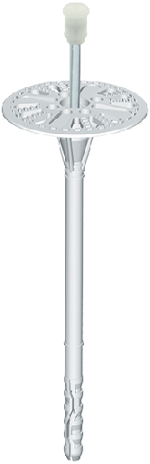 [LMX08-195] Cheville d'isolation PP,  broche métallique, LMX 8 x 195 mm par 200