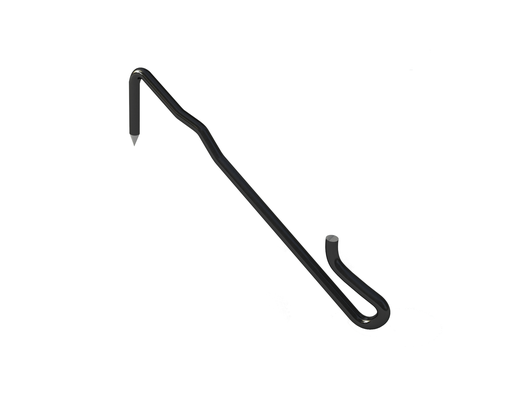 [DLH132BZ] leihaak punt/bult 132mm inox zwart per 5 kg