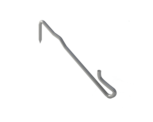 [DLH92BB] leihaak punt/bult 92mm 2.7 mm inox blank per 5 kg