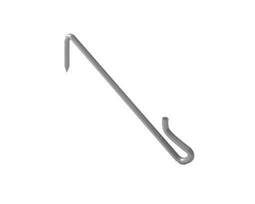 [DLH50RB] leihaak punt/recht 50mm inox blank  per 5 kg