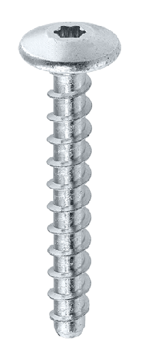 [WDBLG-06040] Vis à béton  avec tête sphérique zinguée TX 7,5 x 40 par 100